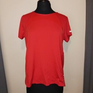 Champion C9 Runner Orange Athletic T Shirt Short Sleeve Vented lightweight Top L